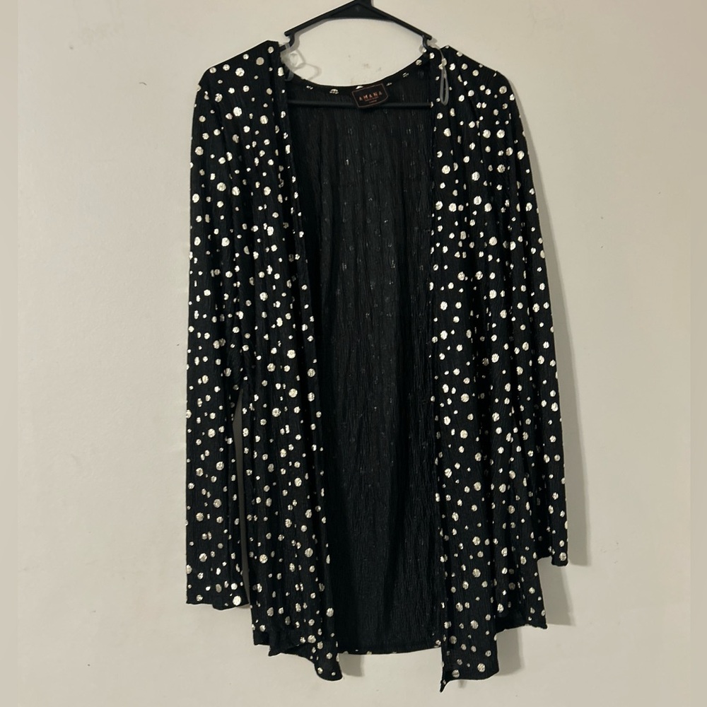 Black mettalic gold Cardigan!